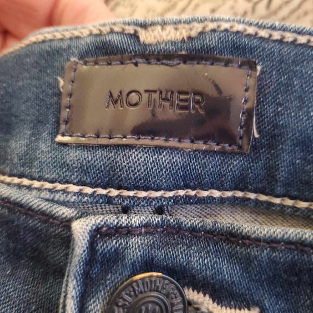 Mother Insider Ankle Dark Wash Blue Bootcut Jeans - Picture 7 of 12
